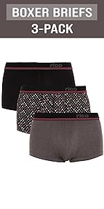 Rico Men''s Cotton Boxer Briefs 3-Pack