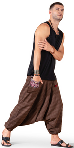 Harem Pants Bohemian Low-Crotch Loose Baggy Hippie Hipster Classy Boho Yoga Travel Pants