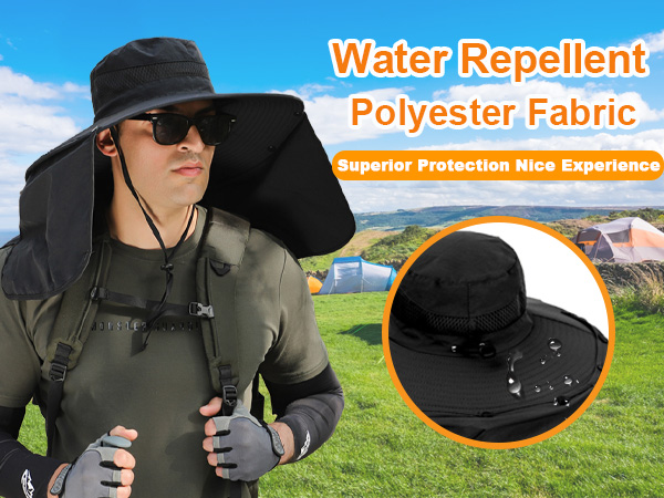 Men Women Large Brim Sun Hat water repellent polyester Quick Dry lightweight outdoor activities