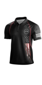 American Flag Retro Printing Short-Sleeved Polo T-Shirts Outdoor Shirts 4th Of July Shirts