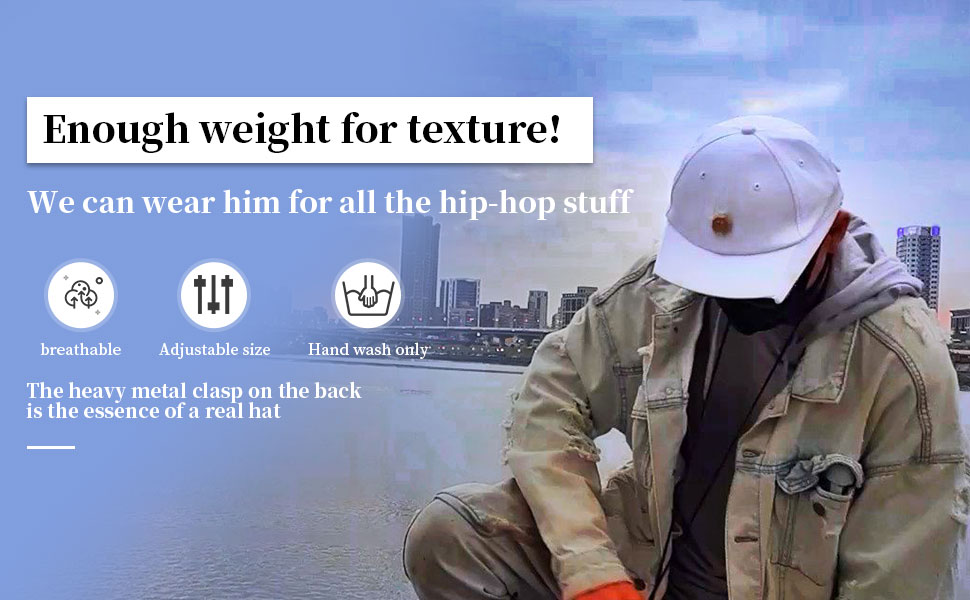 Street hip-hop gets you noticed in the crowd hats for men Heavy texture Adjustable hats for men