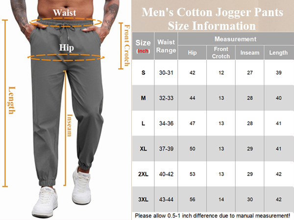 mens cotton jogger