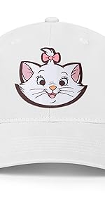 Disney Adult Baseball Cap, The Aristocats, Marie Adjustable Dad Hat, White