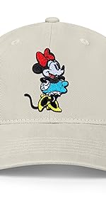 Baseball Cap, Minnie Mouse Adjustable Dad Hat, Khaki