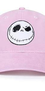 Disney Adult Baseball Cap, The Nightmare Before Christmas Adjustable Dad Hat, Pink