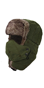 warm trapper hat winter trapper hats for men ushanka hat men russian winter hat green trapper hat