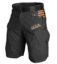 Mens Cargo Shorts 4th of July Outdoor Tactical Shorts Patritotic Printed Military Shorts