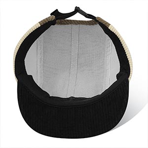 Umpire Short Bill Cap Corduroy Cap Trucker Hat 5 Panel Baseball Cap Soft Short Brim Running Cap