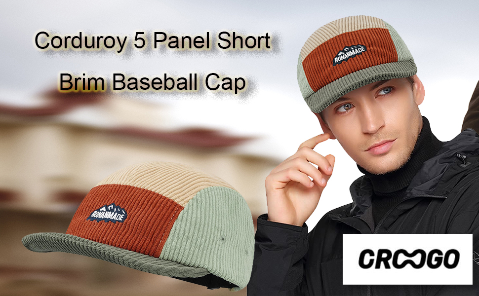 Corduroy 5 Panel Hat Casual Short Brim Baseball Caps Unstructured Dad Hats Trucker Snapback Hat