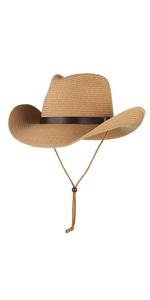 Straw Cowboy Hat for Men Women