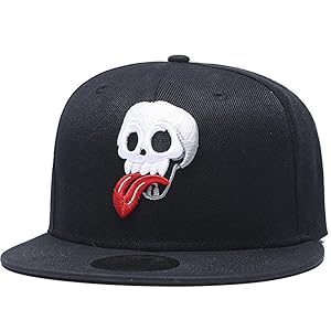 skull skeleton hats hip hop flat bill cap