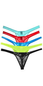 mens mesh underwear striped thongs