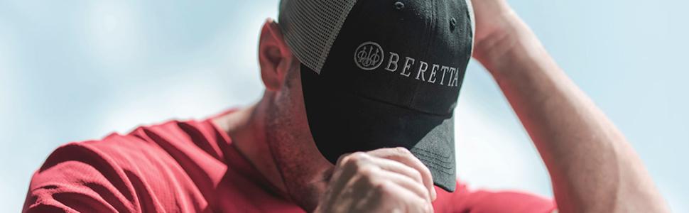 men''s wearing a beretta hat