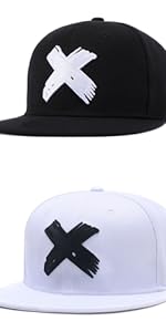 Unisex Snapback, Adjustable Big Cross Dad Hat Hip Hop Flat Bill Baseball Cap