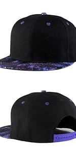 Snapback Hat for Men Women,Hip Hop Style Colorful Flat Bill Hats