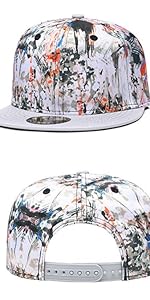 Snapback Hat for Men Women,Hip Hop Style Colorful Flat Bill Hats