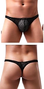 man thong underwear sexy g string lace t back low rise panties