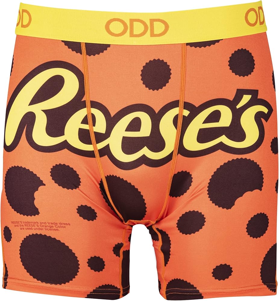 Odd Sox, Fun Boxer Briefs for Men, Reese's Peanut Butter Cups, Twizzler Logo Prints