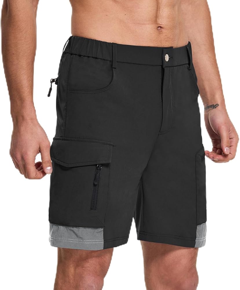 Men's Hiking Cargo Shorts Quick Dry Casual Shorts with Multi Pockets for Men, Jogging,Climbing, Fishing, Walking