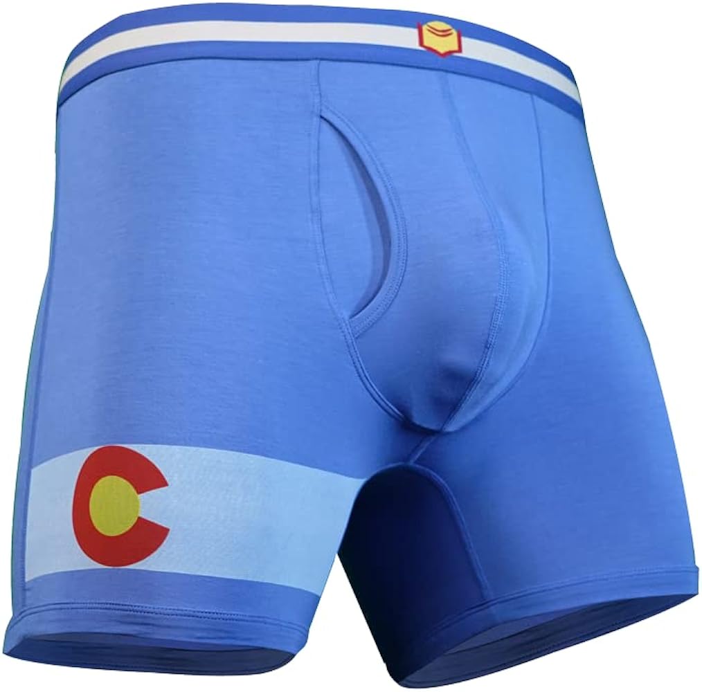 SHEATH Men's 4.0 Colorado Edition Boxer Briefs - Blue - Small (28-30")