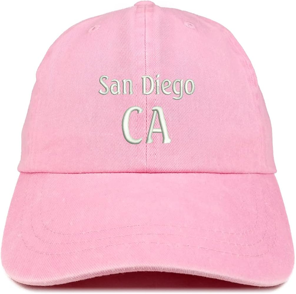 Trendy Apparel Shop San Diego CA Embroidered Pigment Dyed Washed Baseball Cap