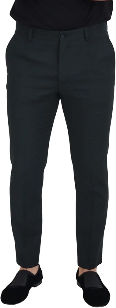 Dolce & Gabbana Blue Wool Slim Fit Formal Men's Pants