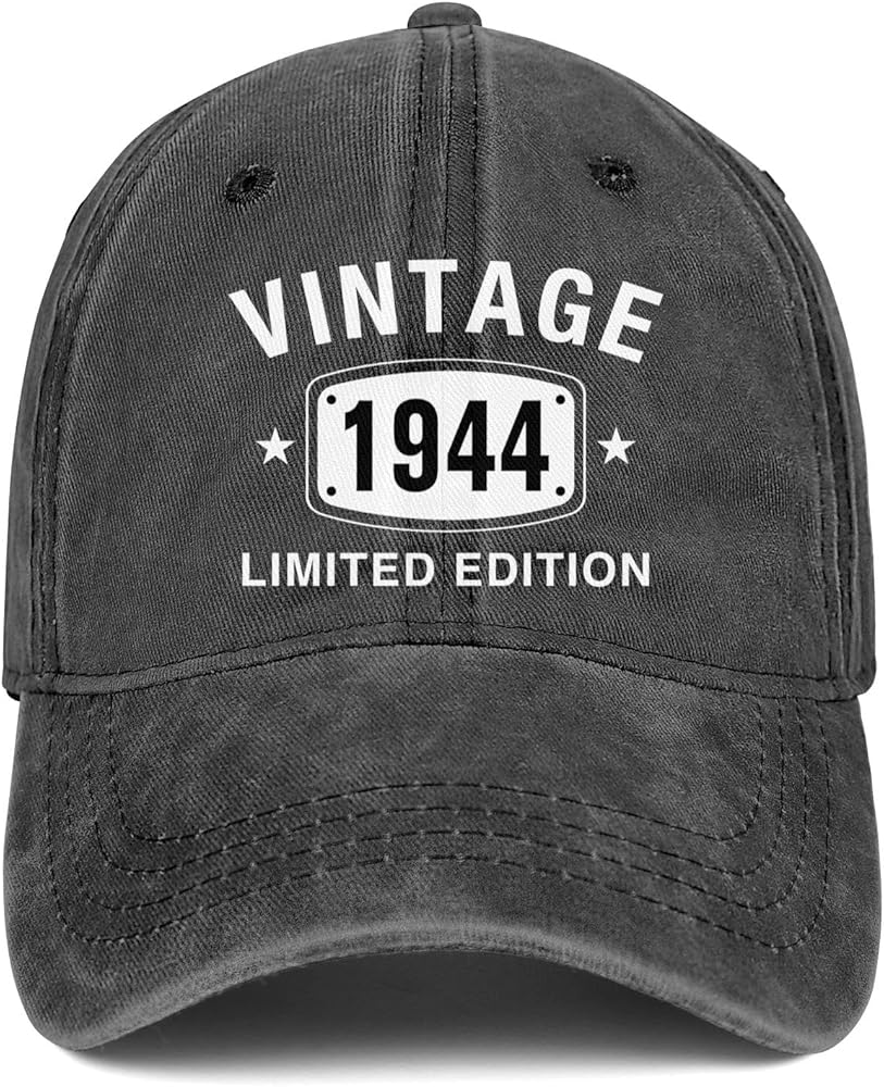 80th Birthday Gifts for Men Women Hats Vintage 80 Year Old Embroidered Baseball Cap