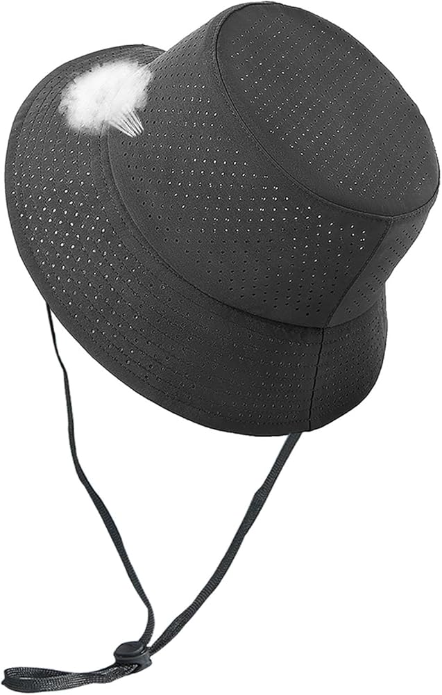 Men's Mesh Bucket Hat for Summer Cooling Fishing Hat Windproof Sun Cap for Hiking, Travel