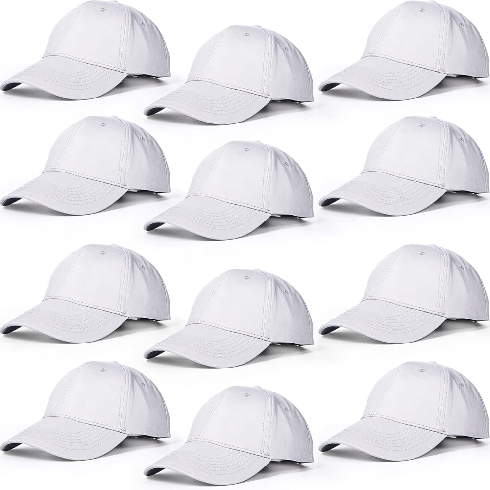 12 Pcs Baseball Caps for Women Men Washed Baseball Hat Adjustable Cotton Sports Caps for Adults Outdoor Activities