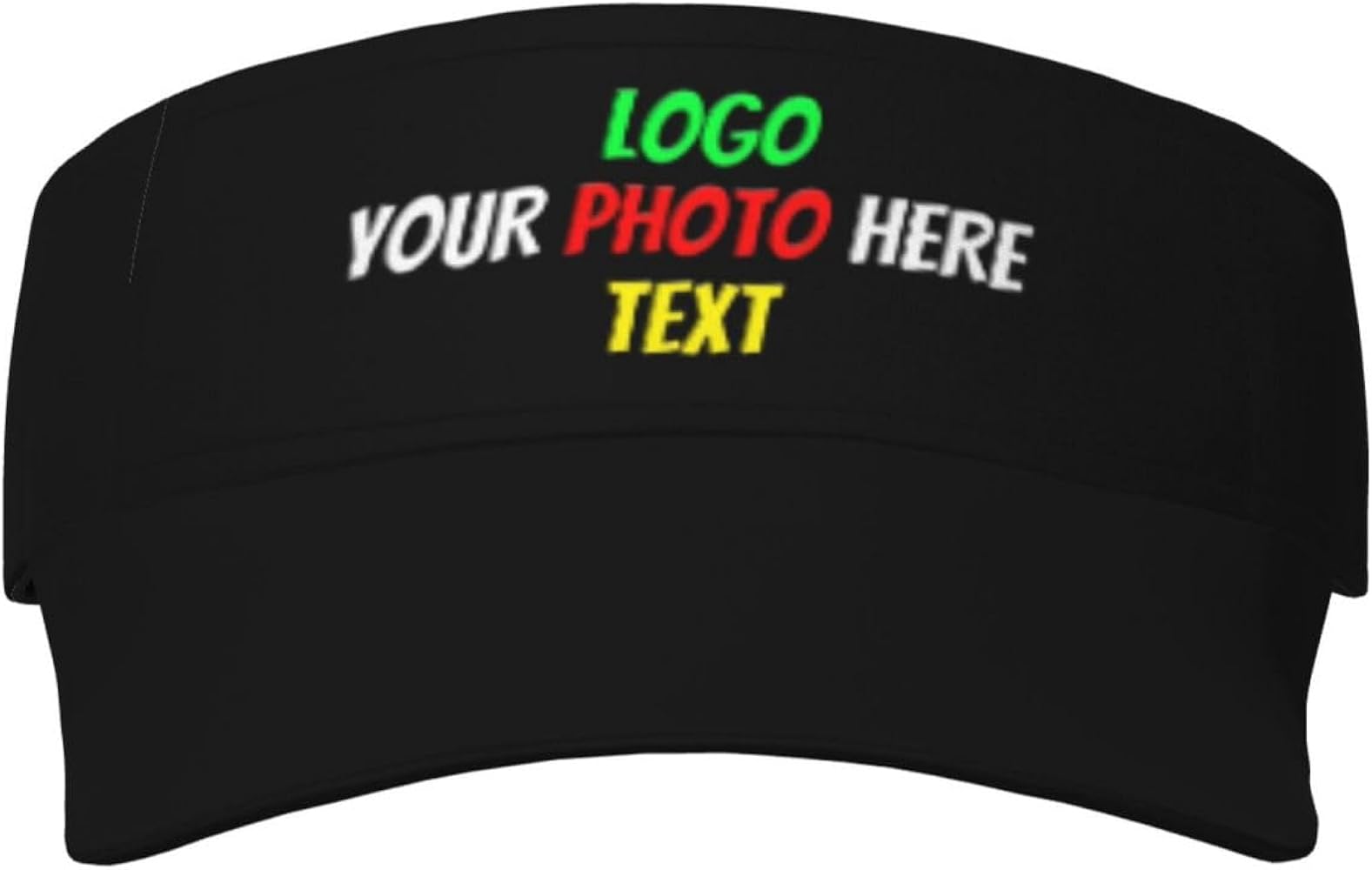 Custom Visor Hats for Men Women Customized Sun Visor Cap Add Logo Text Photo Personalized Black Sports Hat Gifts for Him/Her