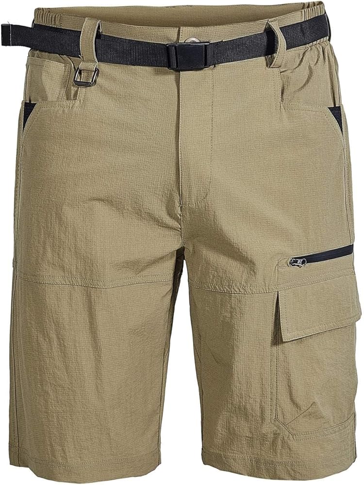 Mr.Stream Men's Outdoor Climbing Camping Quick Drying Casual Multi Pocket Stretch Cargo Shorts