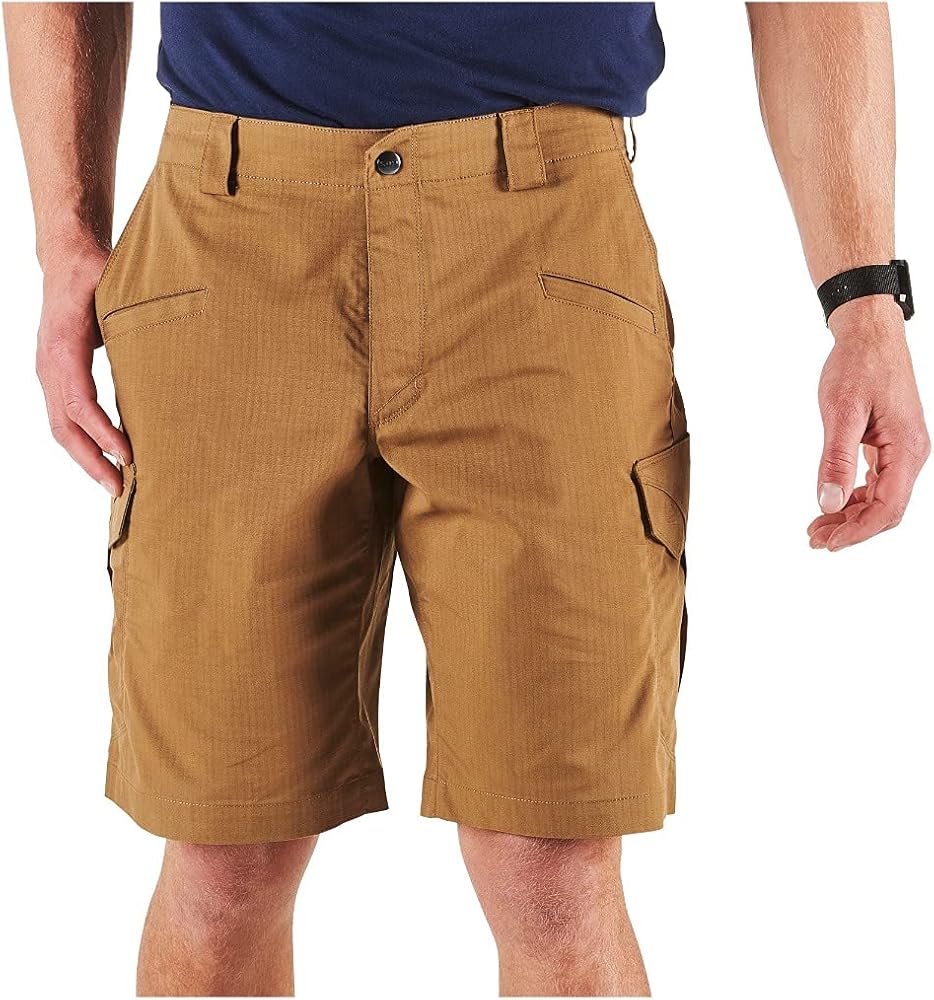 5.11 Tactical Men's Stryke 11-Inch Inseam Military Shorts, Flex-Tac Ripstop Fabric, Style 73327, Kangaroo, 31