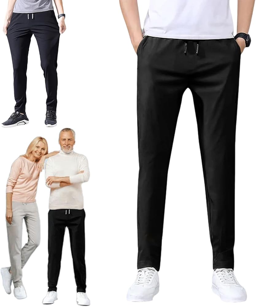 Bevawear Mens Pants, Bevawear Fast Dry Stretch Pants Light and Thin, Glidepants - Unisex Quick Dry Pull-On Stretch Pants