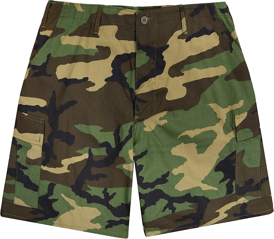 Men's Tactical Cargo BDU Military Shorts, in Camo and Solid Colors