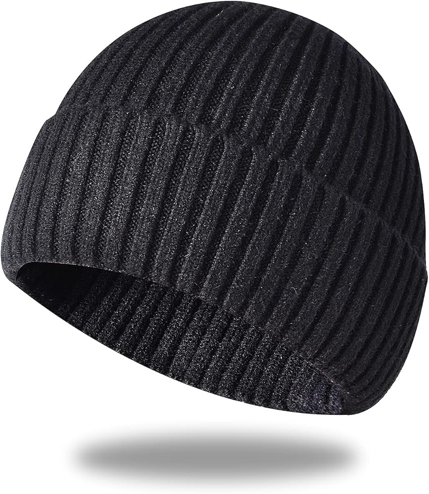 Mens Beanie - Winter Hats for Men Women Cuff Fleece Beanie Knit Wool Skull Cap for Outdoor Activities and Daily Use