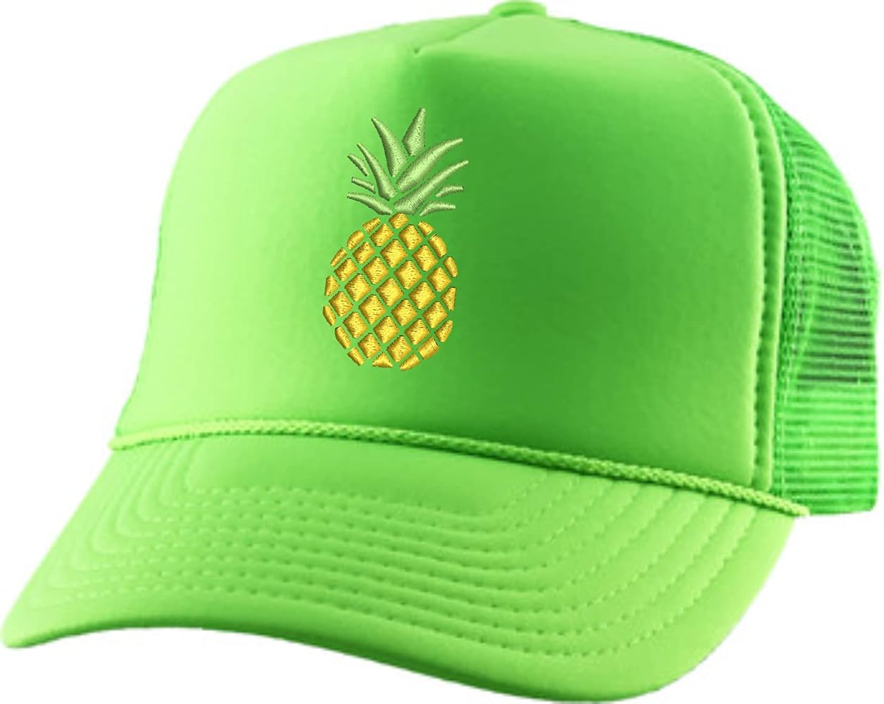 ALLNTRENDS Pineapple Trucker Hat Embroidered Pineapples Baseball Cap Adjustable Snapback