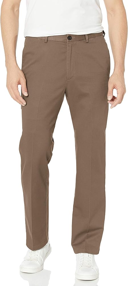 Haggar Men's Work to Weekend Hidden Expandable Waist Straight Fit Pant