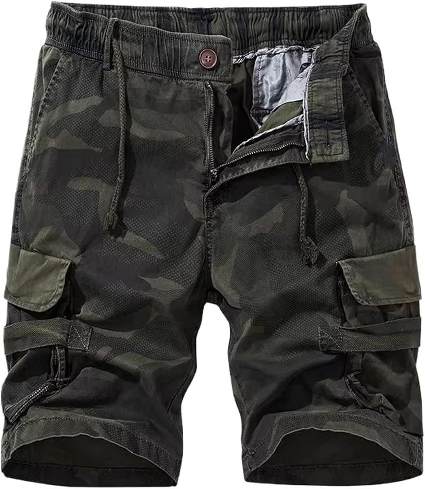 Shorts Mens Summer Cotton Y2K Cargo Shorts Mens Japan Harajuku Clothing Casual Jogger Male Short Pants