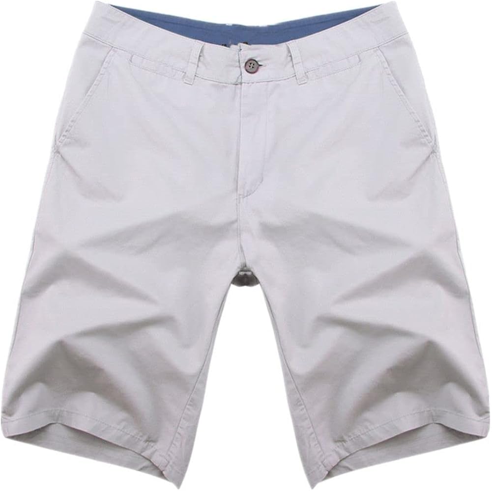 Casual Summer Shorts Men Knee Length chinos Big Large Grey