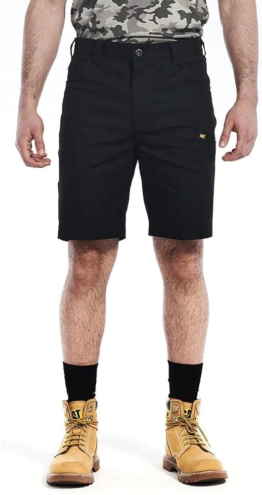 CAT Men's 1820034 Canvas Utility Short - 32 - Black