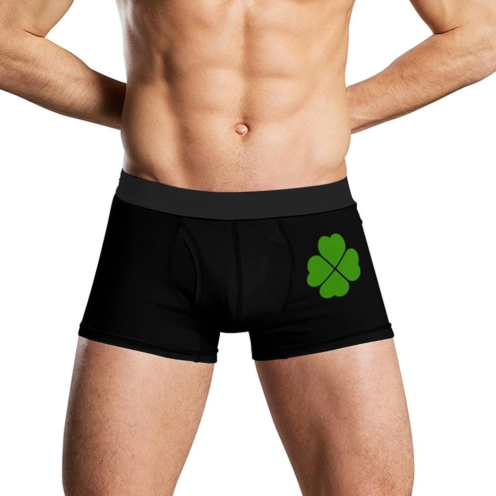 Four-leaf Clover Men's Boxer Briefs Soft Lightweight Underwear Stretch Trunks