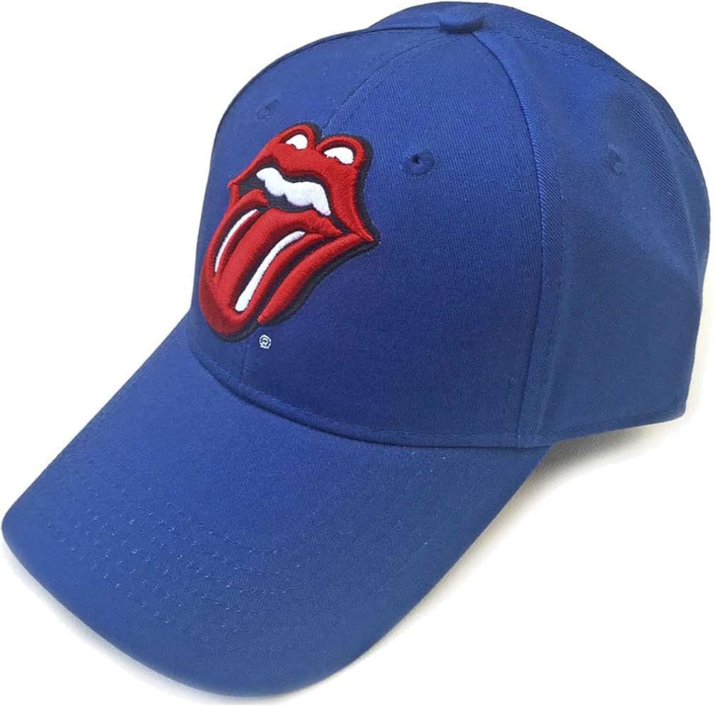 Rolling Stones Men's Classic Tongue (Mid Blue) Baseball Cap Adjustable Mid