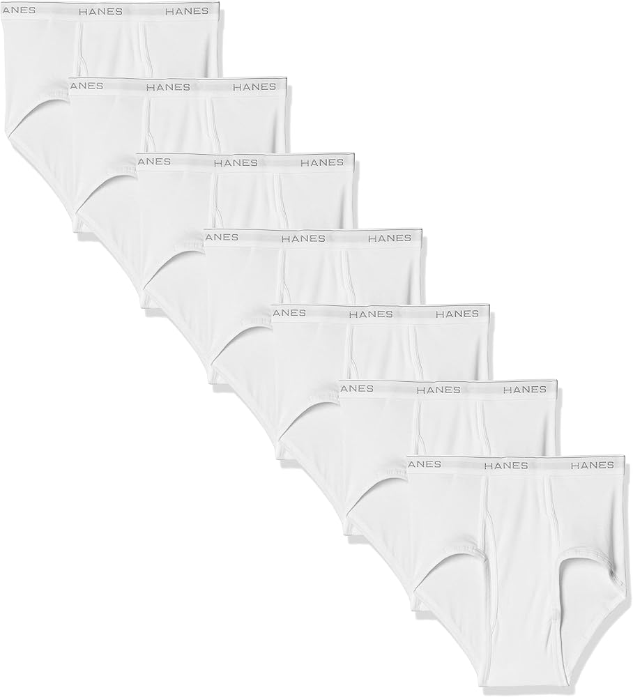 Hanes Big Men's White Briefs 2252X7, White, 2XL (Pack of 7)