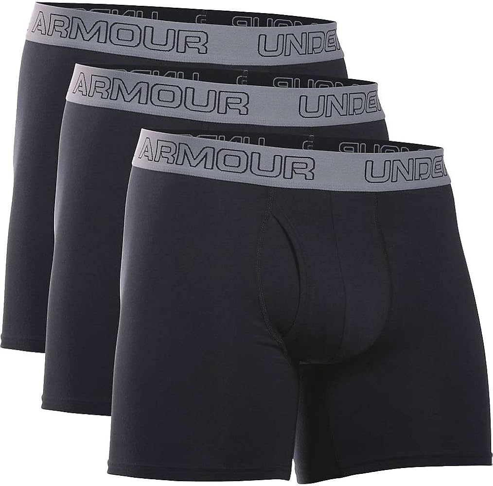 Under Armour Men's Charged Cotton Stretch 6” Boxerjock – 3-Pack