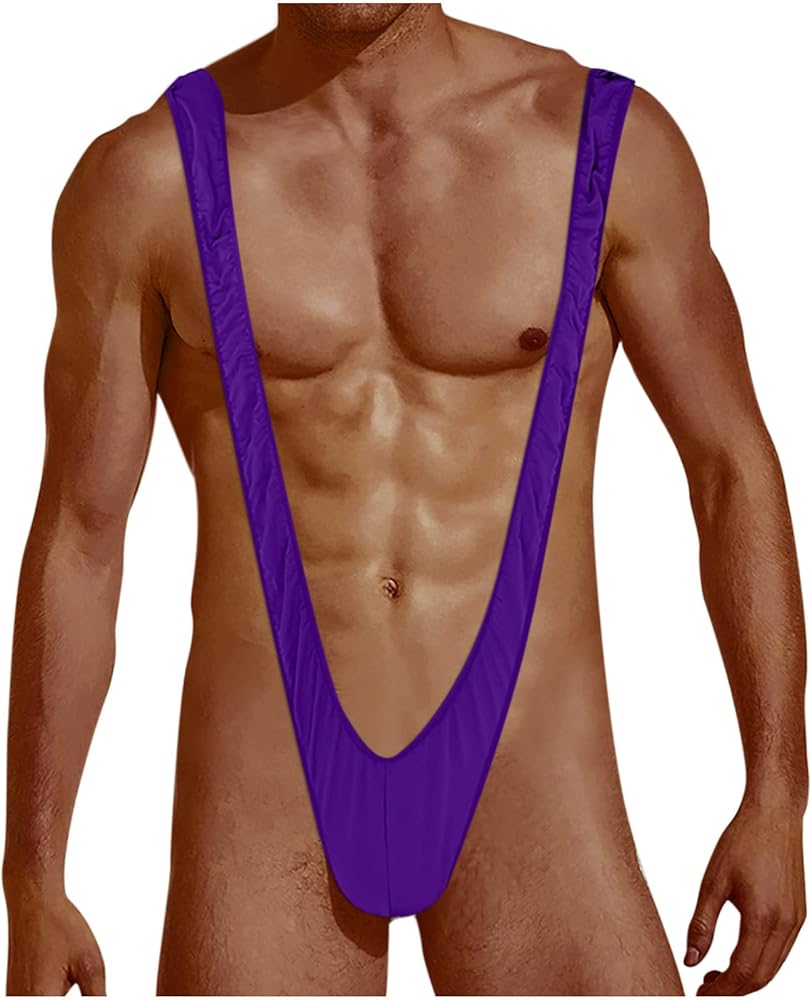 Ctreela Men's V Shaped Mankini Leopard Jockstrap Wrestling Singlet V Sling Swimsuit Thong Y Back Leotard Underwear