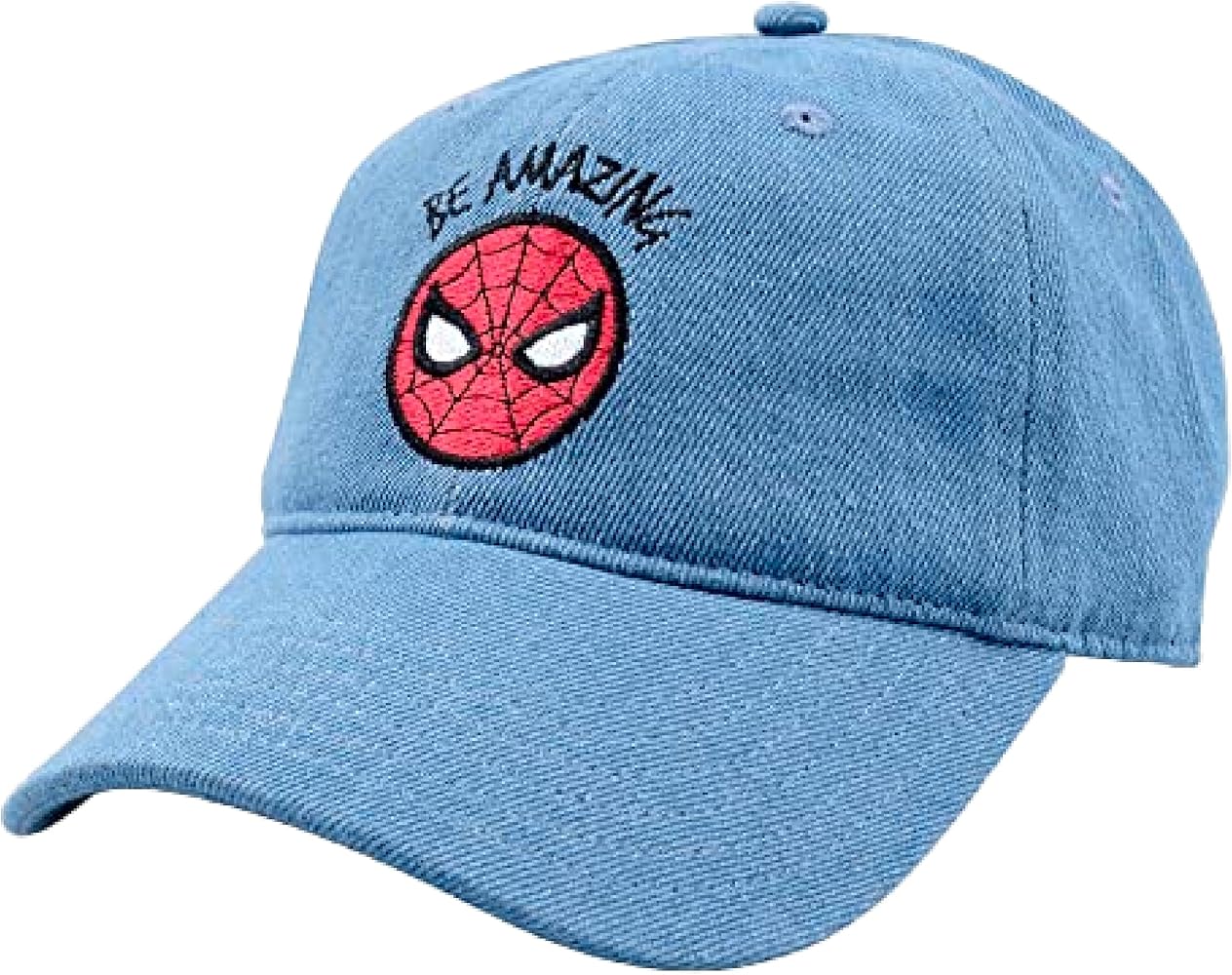 Marvel Spider-Man Cotton Adjustable Dad Hat, Denim, One Size