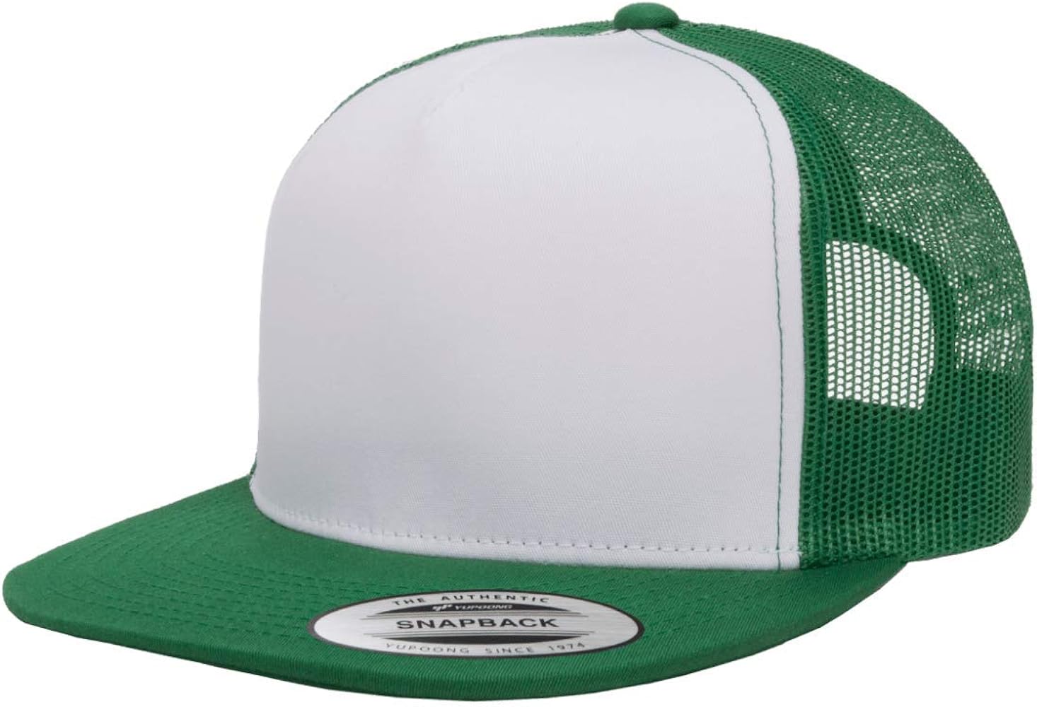 | Yp Classics Yupoong 5 Panel Classic Trucker Cap (Kelly/White/Kelly)