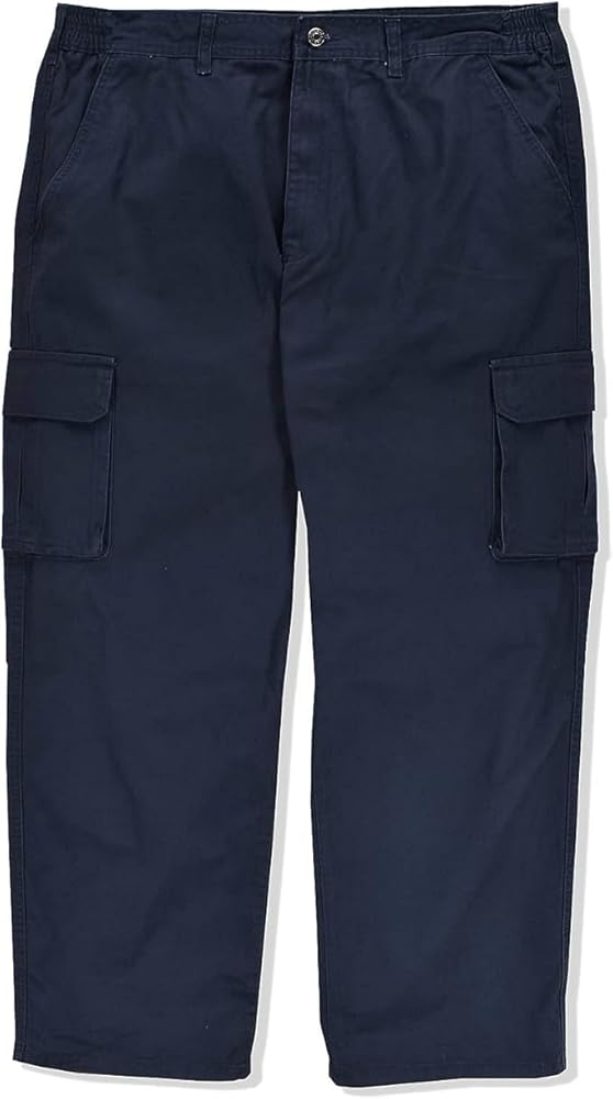 Big & Tall Men's Cargo Pants 100% Cotton 68 X 32 Navy