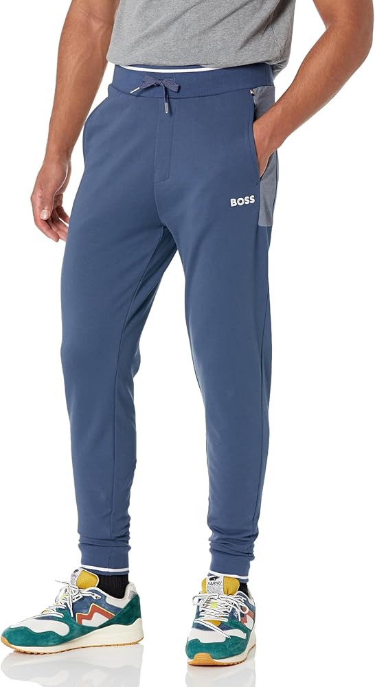 BOSS Men's Embroidered Logo Cotton Blend Joggers