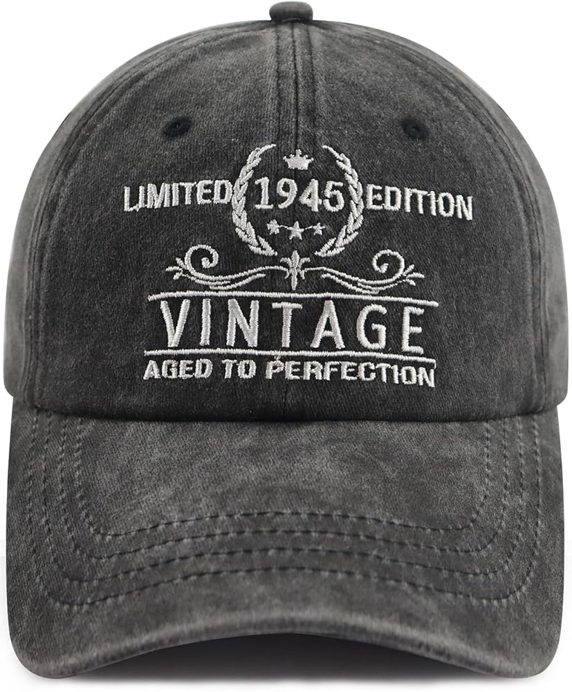 Limited Edition 1940 1941 1942 1943 1944 1945 1946 1947 1948 1949 Hat for Men Women, Funny Birthday Baseball Cap